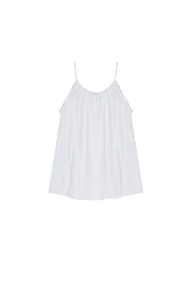 Top z wiskozy na ramiączkach