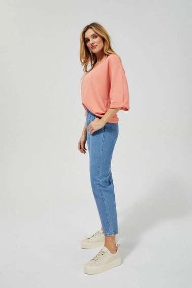Jeansy slouchy z wysokim stanem