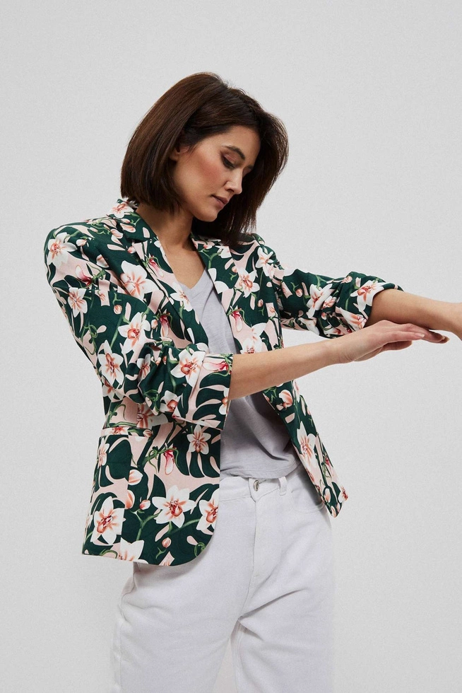 Marynarka z roślinnym printem