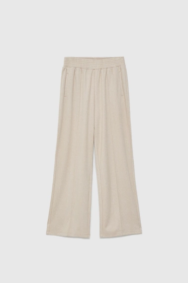 Spodnie z szerokimi nogawkami beżowe