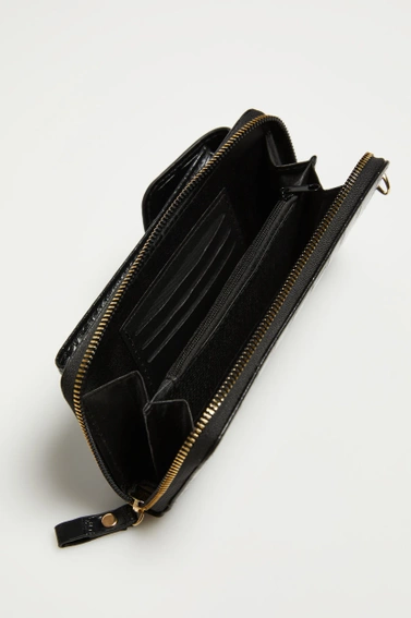 Mała torebka z długim paskiem czarna