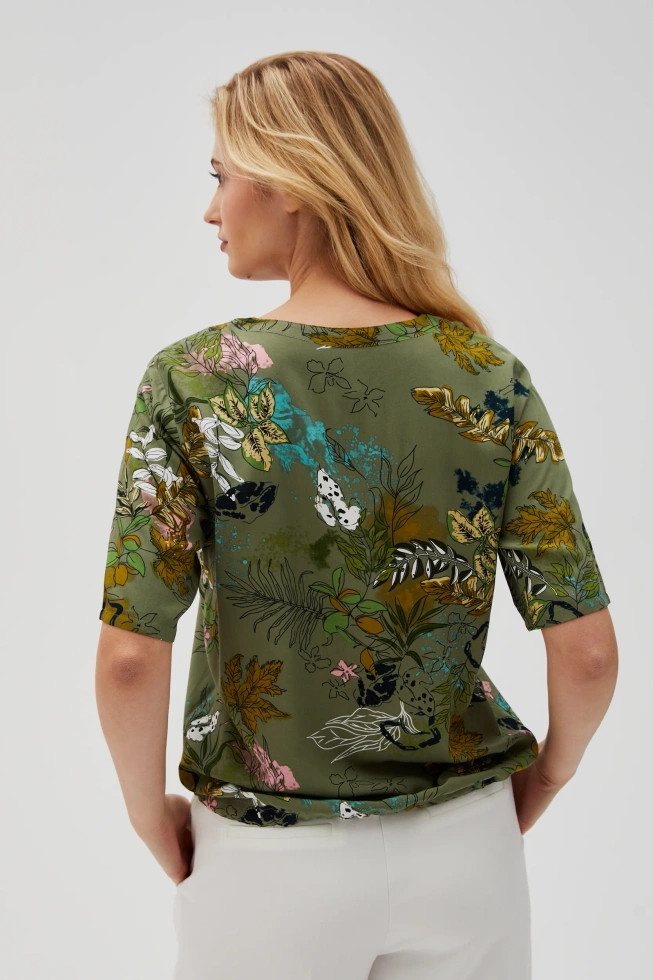 Oliwkowa koszula wiskozowa