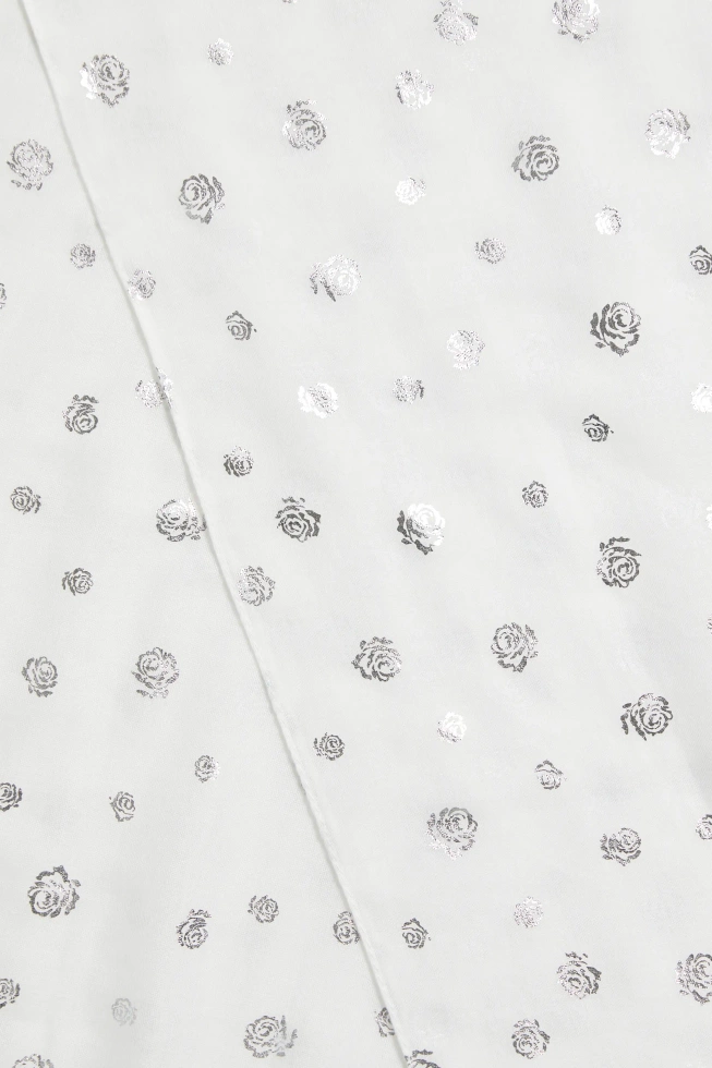 Szal z nadrukiem biały