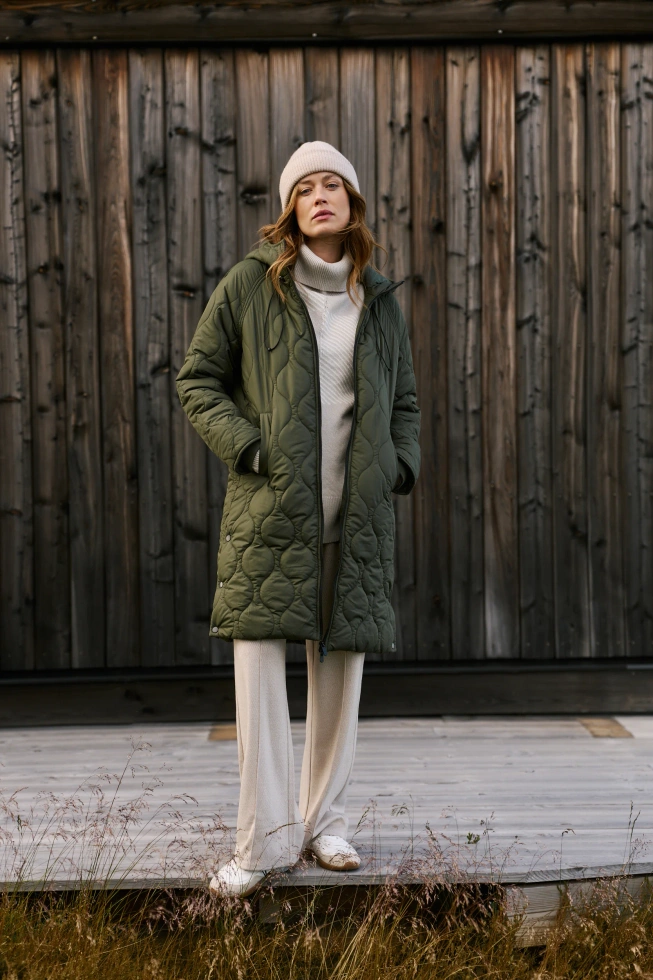 Pikowana kurtka zielona