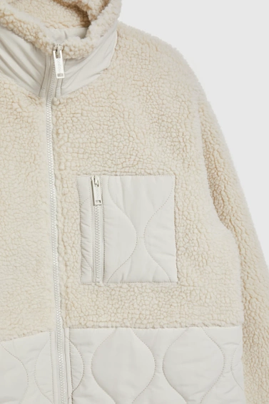 Kurtka teddy beżowa