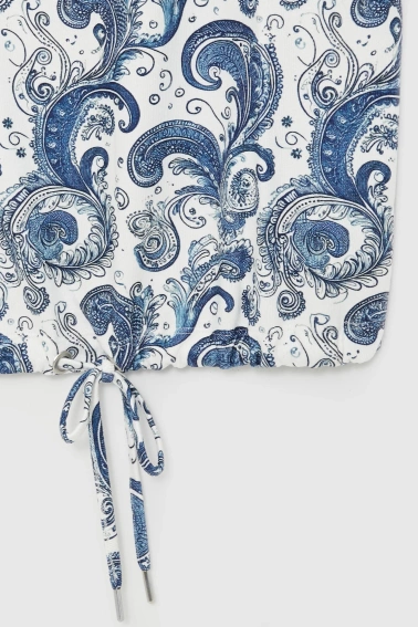 Bluzka z wzorem paisley biała