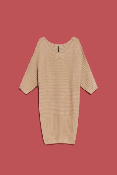 Sukienka z prążkowanej dzianiny
