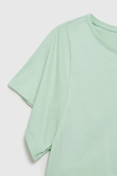 Bluzka z szerokimi rękawami miętowa