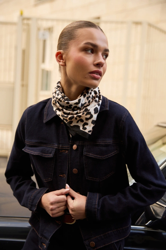 Kurtka jeansowa granatowa