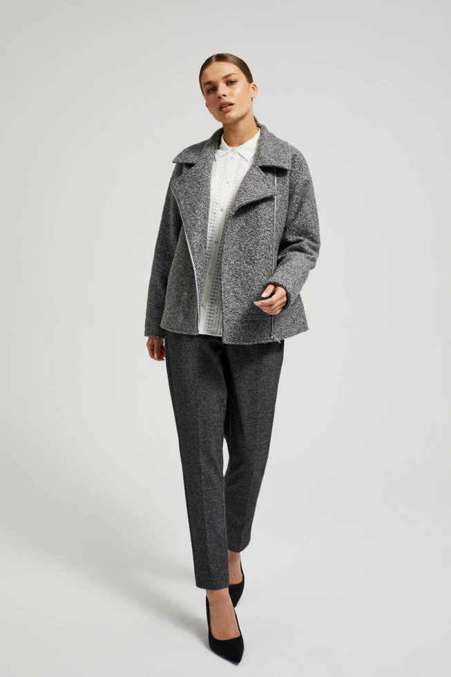 Kurtka zapinana na zamek szara