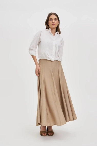 Spódnica midi beżowa