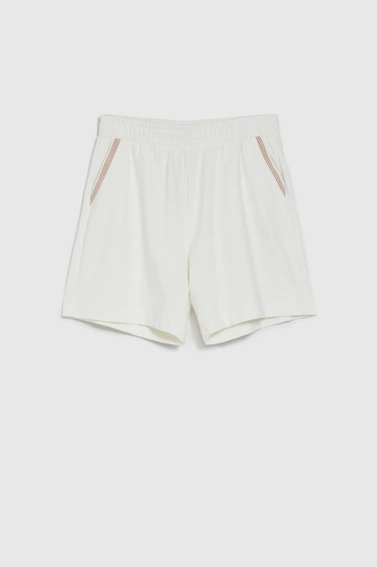 Bawełniane szorty białe