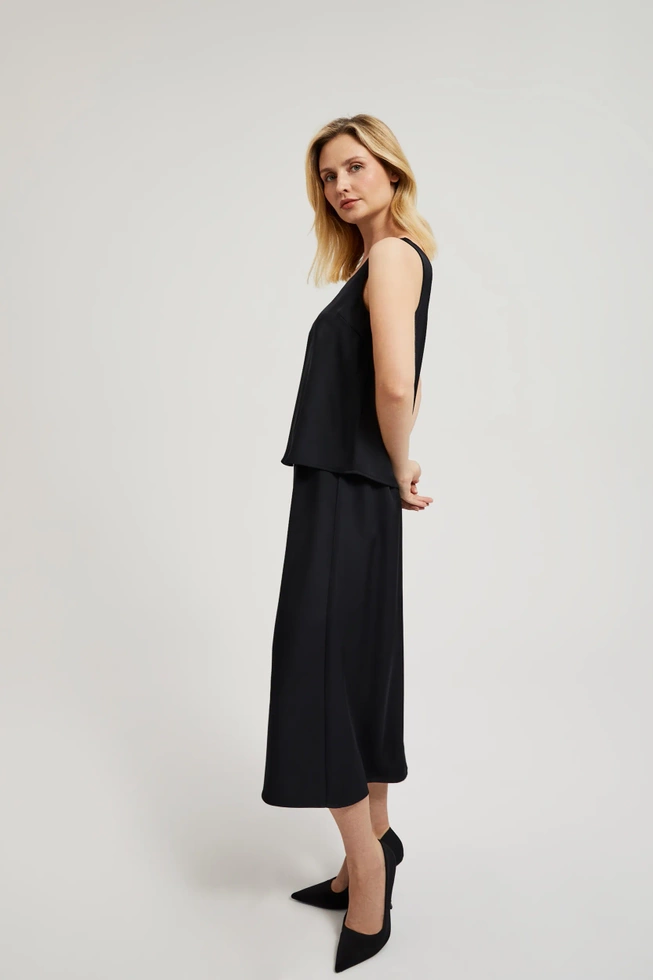 Trapezowa spódnica czarna