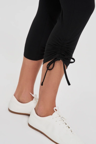 Bawełniane legginsy czarne