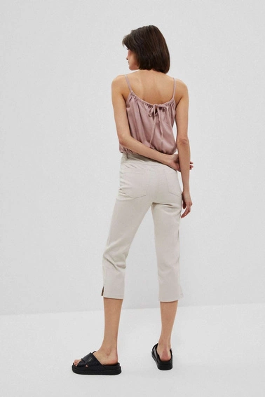 Spodnie rybaczki lyocell piaskowe