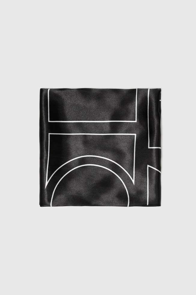 Apaszka z geometrycznym wzorem czarna