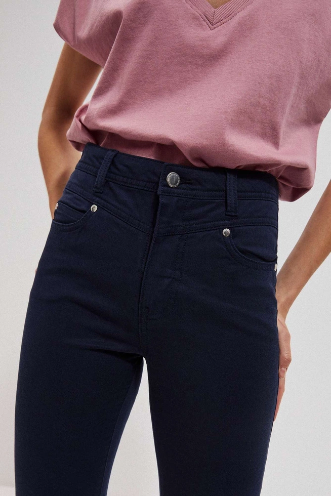 Spodnie rybaczki lyocell granatowe