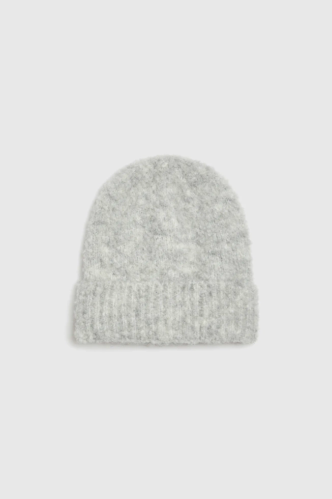Czapka z dodatkiem wełny szara