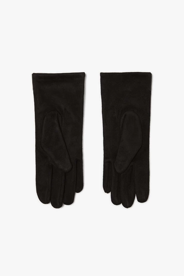 Rękawiczki ze wstawką z ekologicznej skóry 