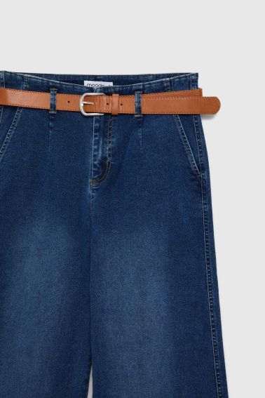 Jeansy z szerokimi nogawkami niebieskie