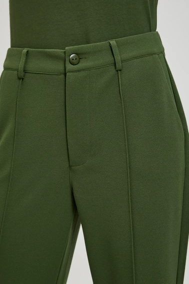 Elegnackie spodnie w kant khaki