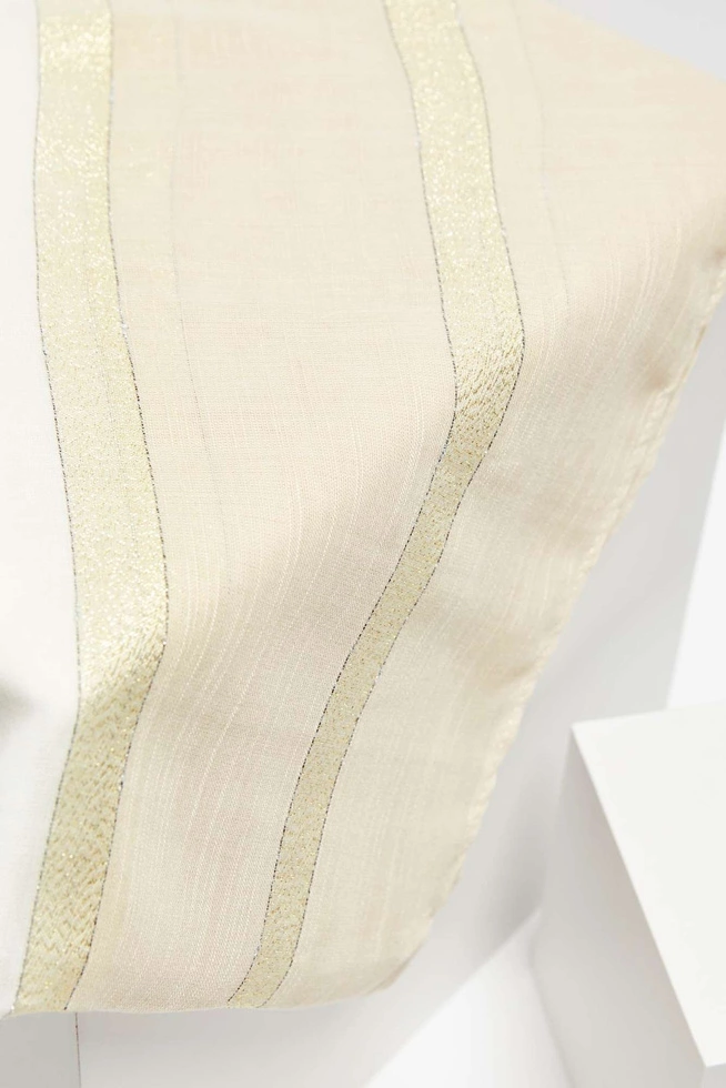 Szal w pasy w kolorze beżu