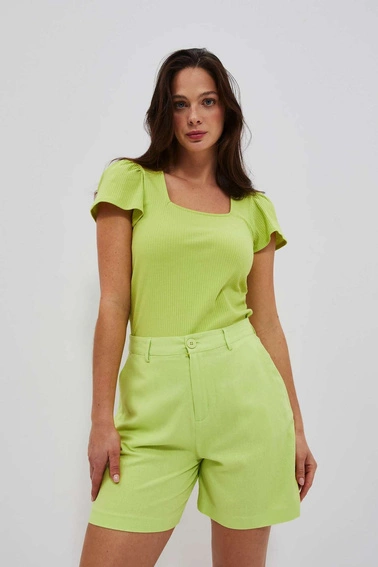 Szorty z wysokim stanem neonowe