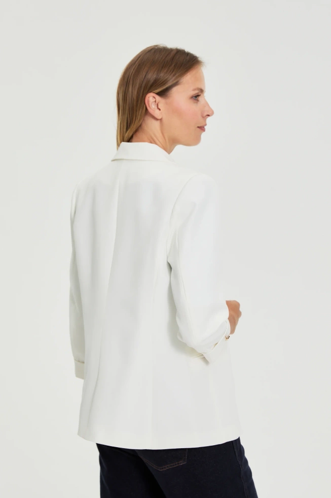 Marynarka z rękawami 3/4 biała