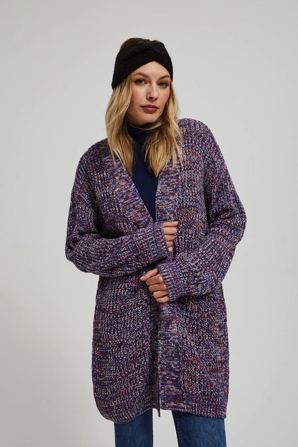 Długi kardigan wielokolorowy