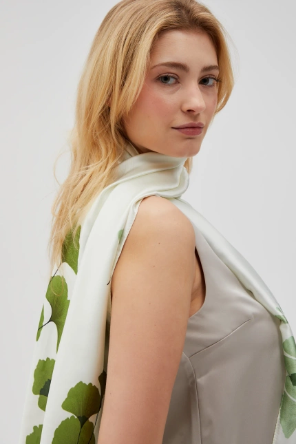 Szalik z nadrukiem zielony