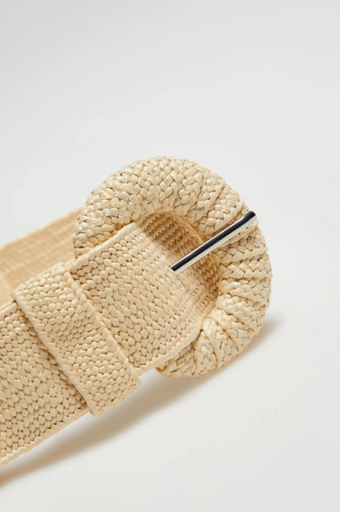 Pasek z klamrą beżowy