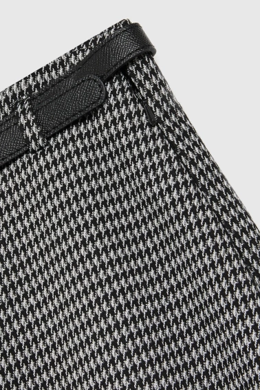 Spódnica w pepitkę szara