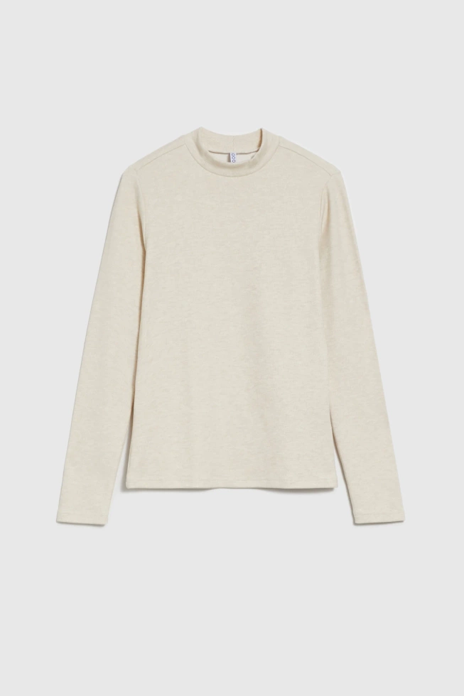 Bluzka z golfem beżowa