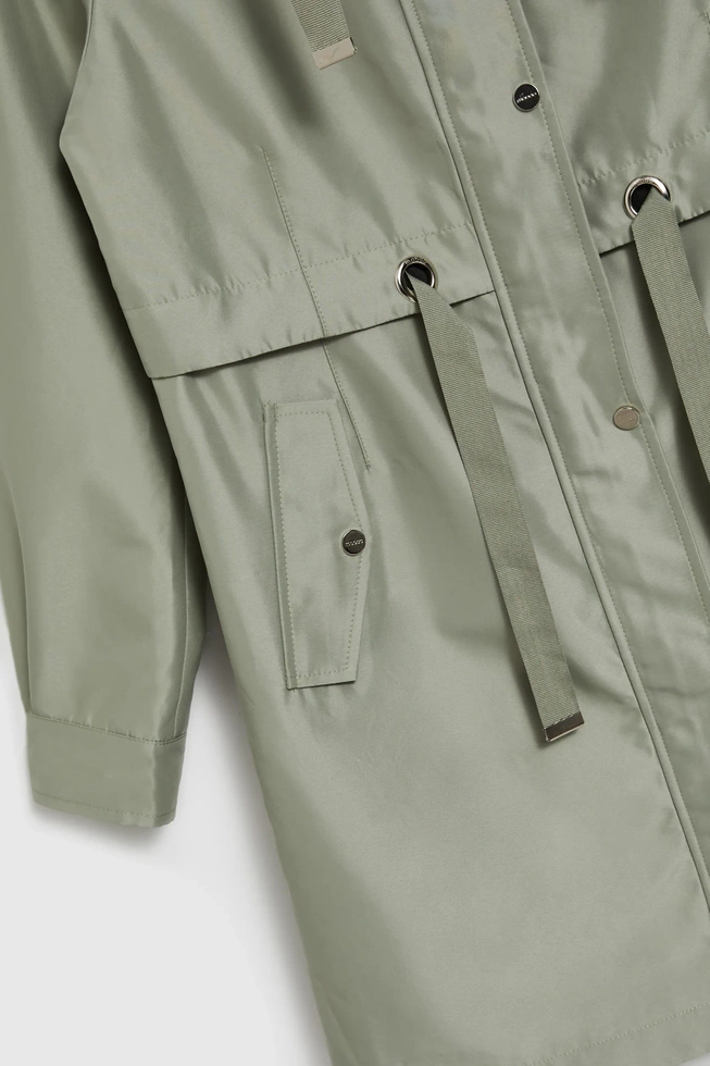 Parka z katurem oliwkowa