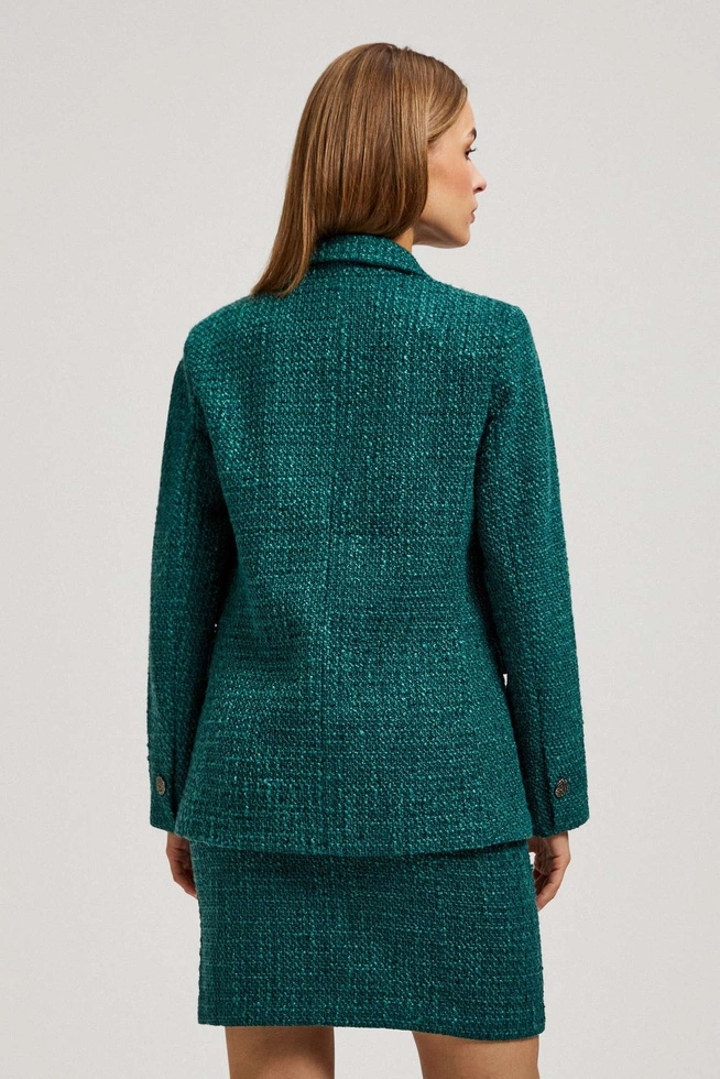 Marynarka w tweedowym stylu szmaragdowa