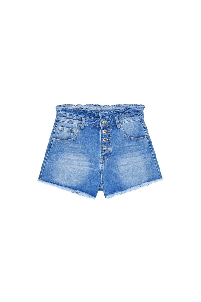 Szorty jeansowe high waist niebieskie