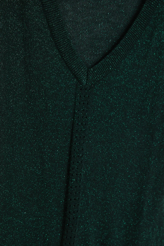 Sweter z metaliczną nitką zielony
