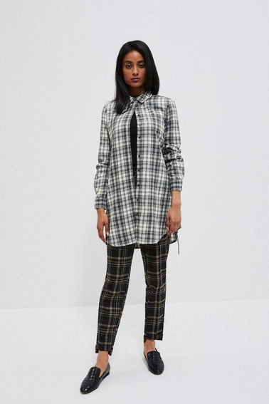 Koszula w kratę grafitowa