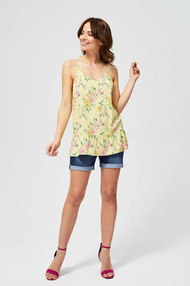 Bluzka z falbaną kwiatowa