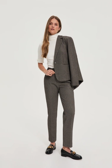 Bluzka z golfem ecru