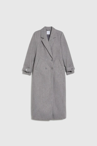Długi płaszcz szary