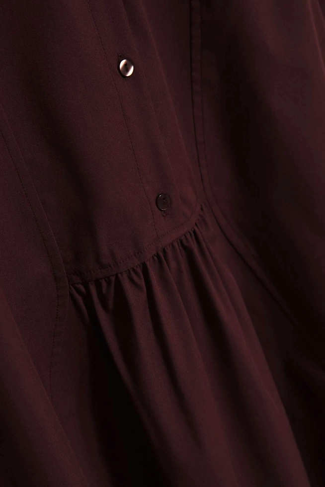 Koszulowa sukienka brązowa