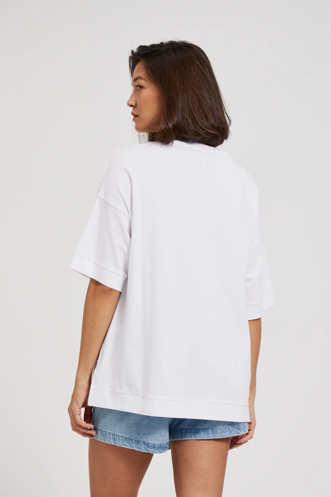Bluzka z nadrukiem biała