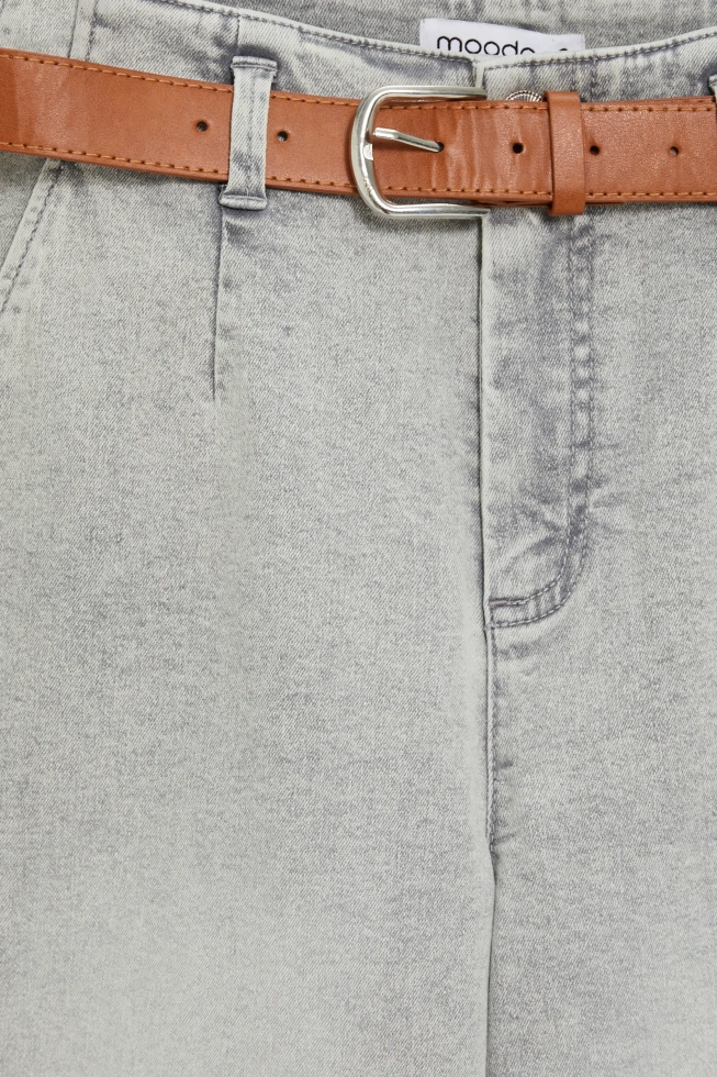 Jeansy z szerokimi nogawkami szare