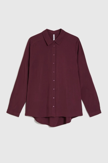 Wiskozowa koszula burgundowa