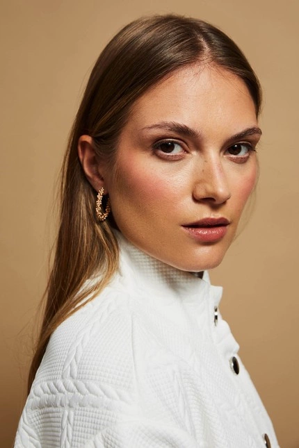 Kolczyki koła w kolorze złotym