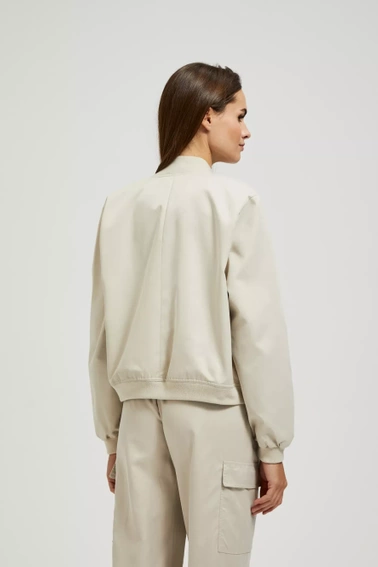 Kurtka bomberka z kieszeniami beżowa