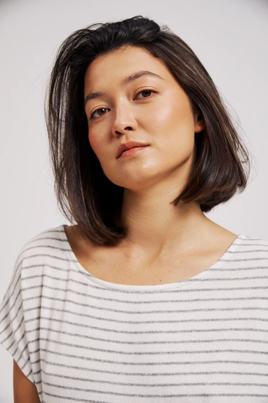 Bluzka w paski biała