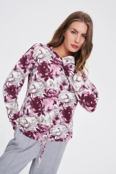 Bluza w kwiaty biała