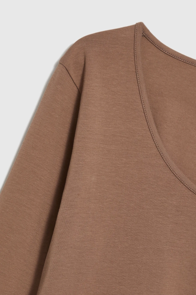 Bawełniana bluzka jasnobrązowa